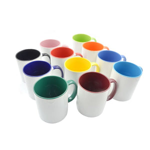 11oz Ceramic Inner & Handle Color Sublimation Mugs