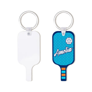 MDF Sublimation Pickleball Keychain Custom Pickleball Paddle Keychain Blanks-Double Side Printable-9cm*3mm