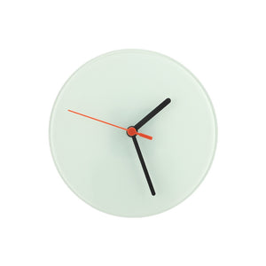 20cm Glass Sublimation Clock Blanks-TexturePure White