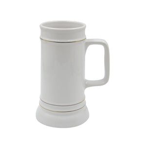 22OZ Sublimation Beer Mugs with Golden Rim