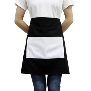 Cotton Waist Apron Blanks for Sublimation with Polyester White Patch