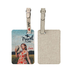 Burlap Sublimation Luggage Tags