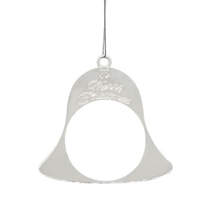 Christmas Jingle Bell Sublimation Ornament Blanks-Silver Bell Design