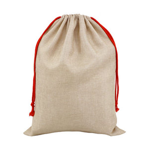 Faux Burlap Sublimation Santa Sack Xmas Sack