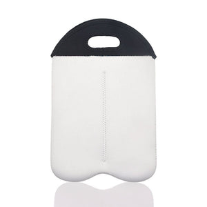Neoprene Sublimation Wine Tote Bag With Black Handle-Double