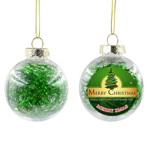 PET Sublimation Christmas Ball with Glitter
