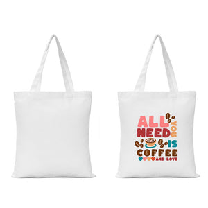 Polycotton Tote Bag DTF Shopping Bag Blanks – 38*42cm – White/Black/Nature