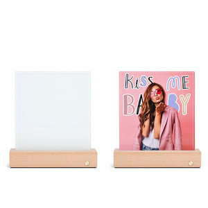 Premium USB Rechargeable Sublimation Glass Photo Panel with LED Base