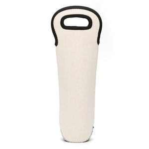 Sublimation Wine Bags Linen Neoprene Wine Tote Bags-Single