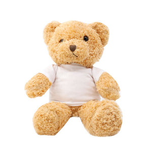 Teddy Bear with Sublimation Shirt Blank-25cm