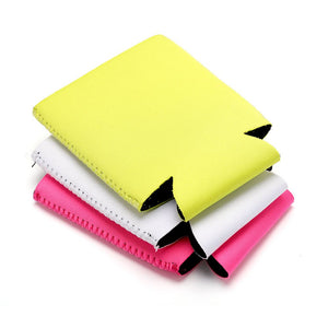 12oz Neoprene Sublimation Slip-On Can Cooler-White/Neon Ggreen/Neon Pink-20pcs