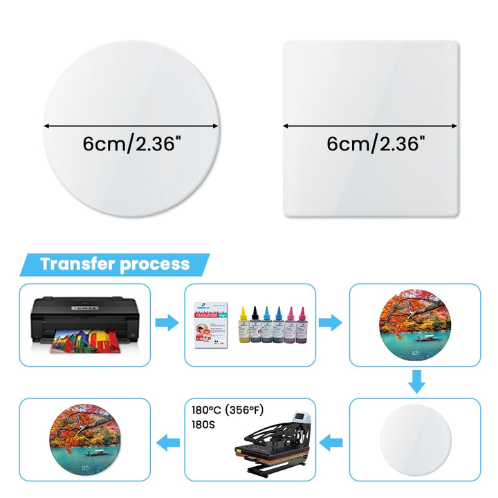 Sublimation Photo Blank Magnets Glass  Sublimation Fridge Magnets