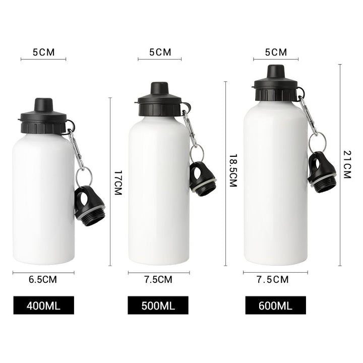 400ml High-Quality Bulk Sublimation Aluminum Water Bottles Blanks-Silver/White
