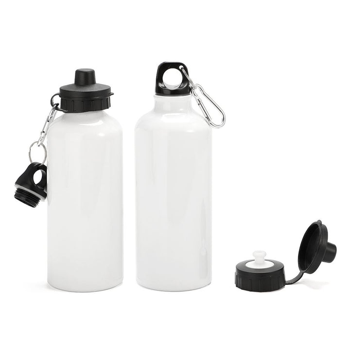 400ml High-Quality Bulk Sublimation Aluminum Water Bottles-Silver/White