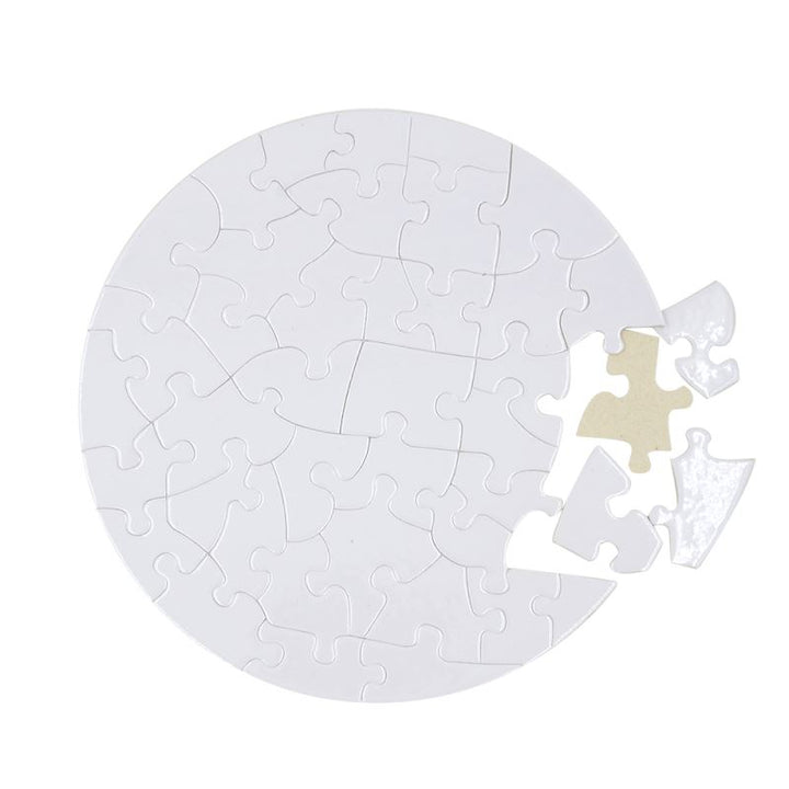 Round 41 Piece Sublimation Puzzle-Pure White/Sparkle/Magnetic