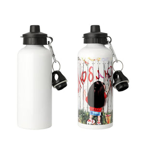 500ml High-Quality Aluminum Dye Sublimation Water Bottle-SilverWhite