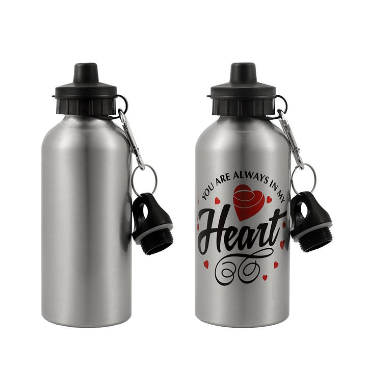 500ml High-Quality Aluminum Dye Sublimation Water Bottle-SilverWhite