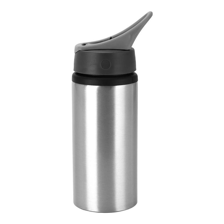 600ML Portable Aluminum Water Bottle Sublimation Blanks-Silver/White