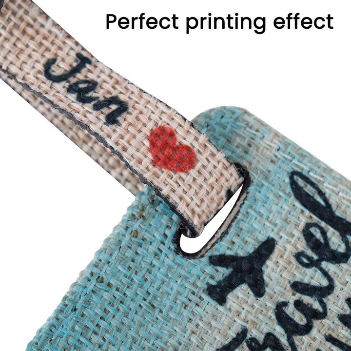 Burlap Sublimation Luggage Tags