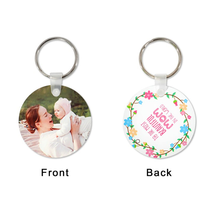 Double-side Printable Aluminum Sublimation Keychain Blanks-RoundSquareRectangle