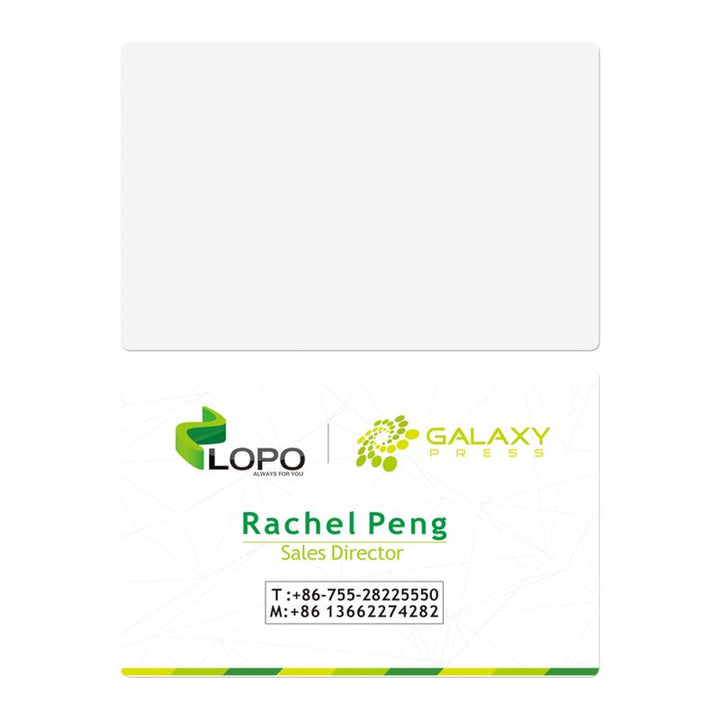 Double Sized Plastic Sublimation Name Cards