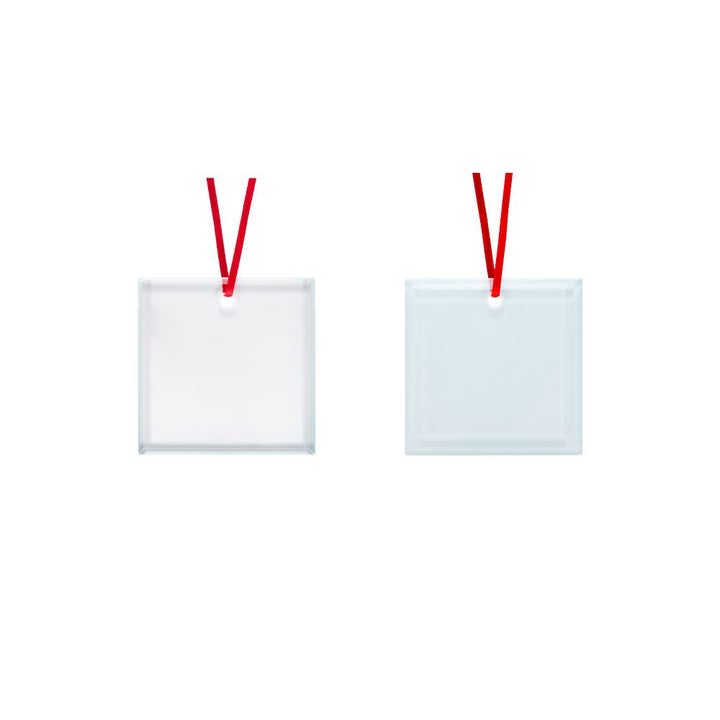 forsted glass square sublimation hunging ornaments