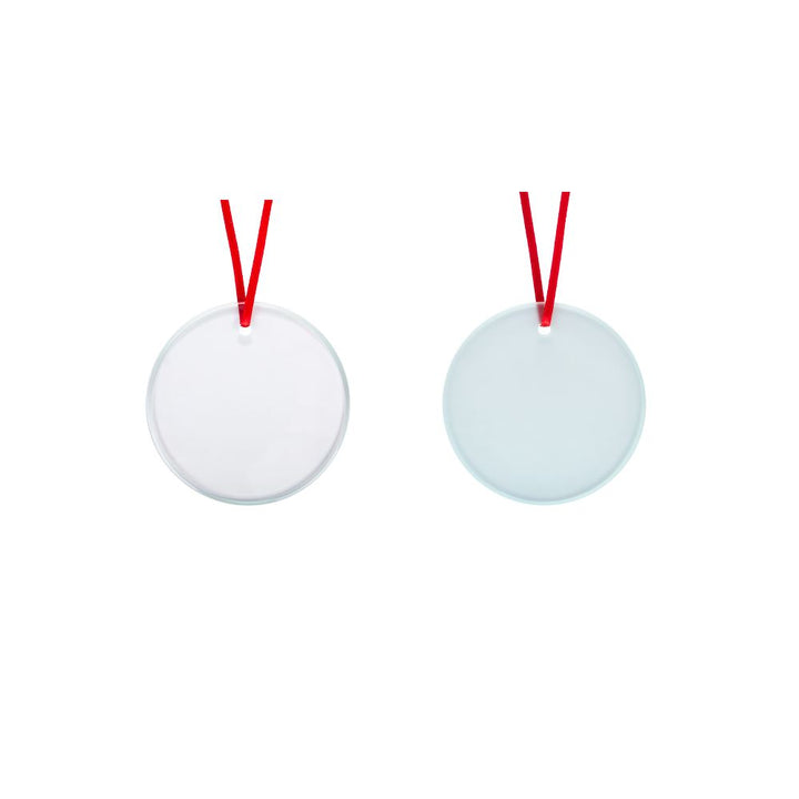 Frosted Round Sublimation Glass Ornaments