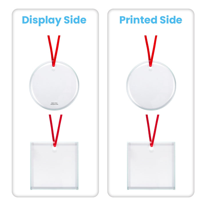 Glassy Sublimation Ornament Blanks for Christmas
