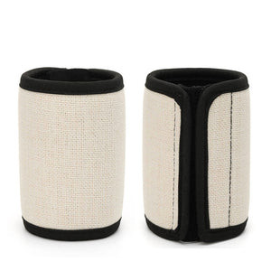 Linen Neoprene Sublimation Can Cooler Koozie With Vercro and Black Edge