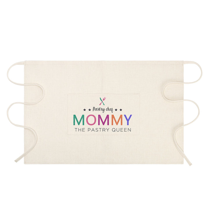 Linen Waist Sublimation Aprons with Pockets