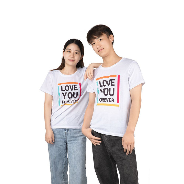 Men's Polyester T-shirts for Sublimation-WhiteGrey