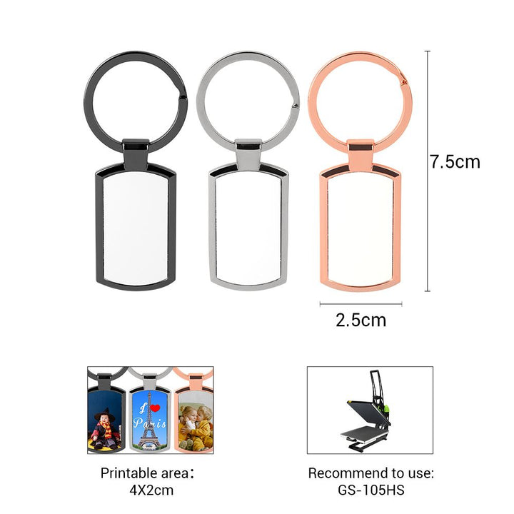 Sublimation Oblong Keychain
