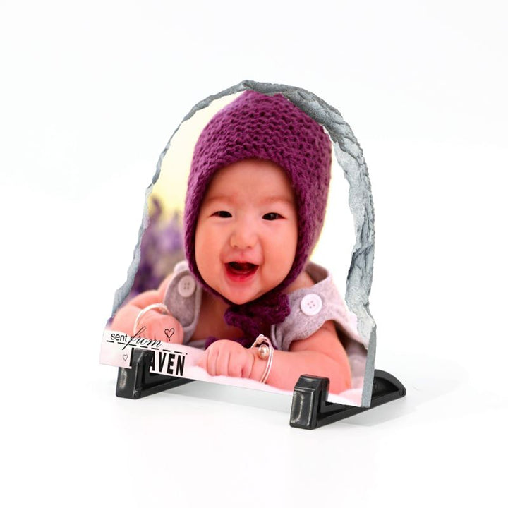 Sublimation Photo Slate with Medium Half Round Design