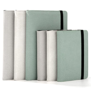 Poly PU Sublimation Notebook Blanks-A6/A5-Green/White/Grey