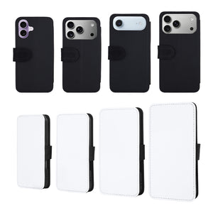 Ready-to-ship Leather Flip Sublimation Phone Case for iPhone 17