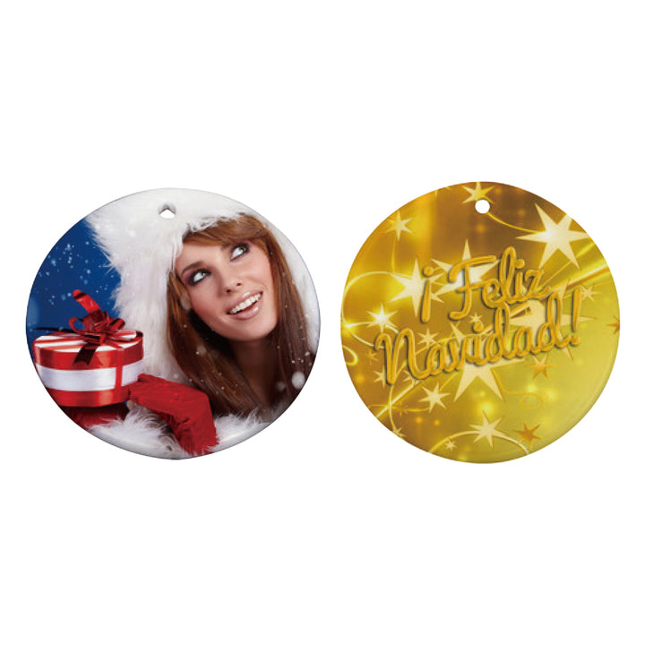 Round Ceramic Ornaments Sublimation Blanks-2"/3"