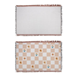 Sublimation Blanket Blanks Wholesale Throw Blanket – Soft 100% Polyester, Tassel Fringe, Hemmed Edges