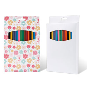 Sublimation Cardboard Pencil Box with Colored Pencils - 36Colors