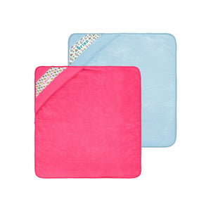 Sublimation Hooded Baby Towels Carrier Wrap Custom Baby Gifts - Blue/Pink