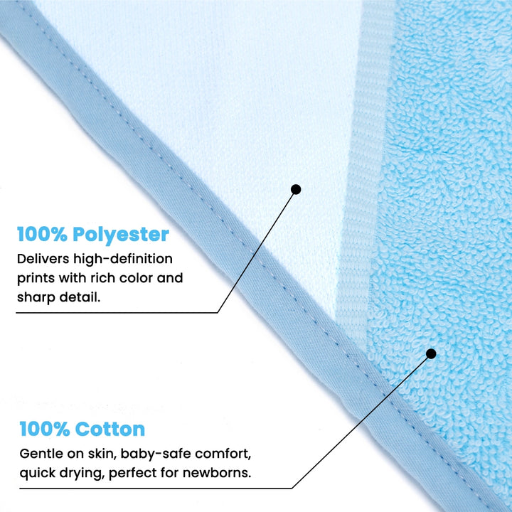 Sublimation Baby Towels Carrier Wrap Custom Baby Gifts - BluePink