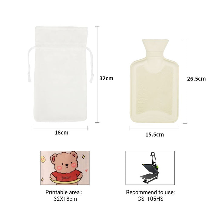 Hot Water Bottle Cover Sublimation Settings