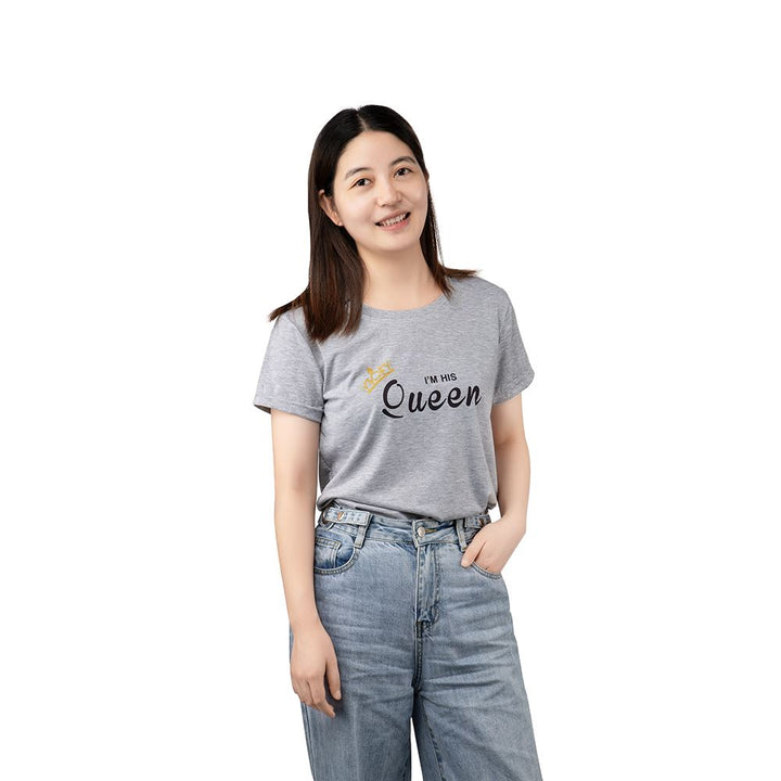 Woman's T-shirt for Sublimation-WhiteGrey